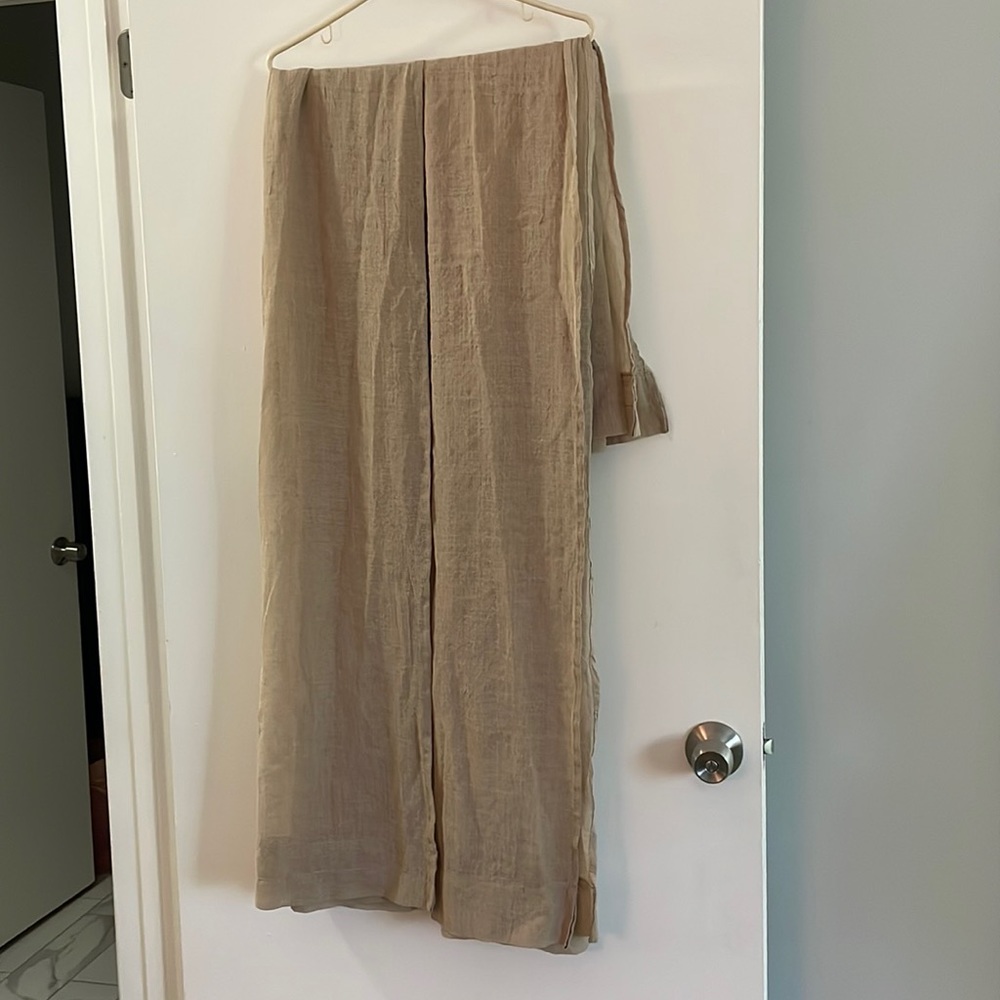 Linen curtains